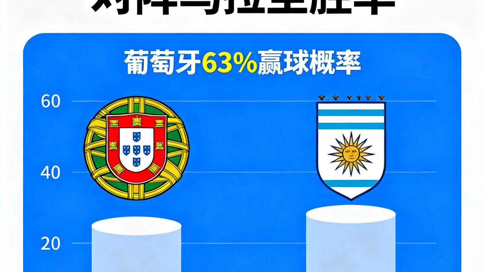 AI智能预测葡萄牙对阵乌拉圭胜率：葡萄牙63%赢球概率