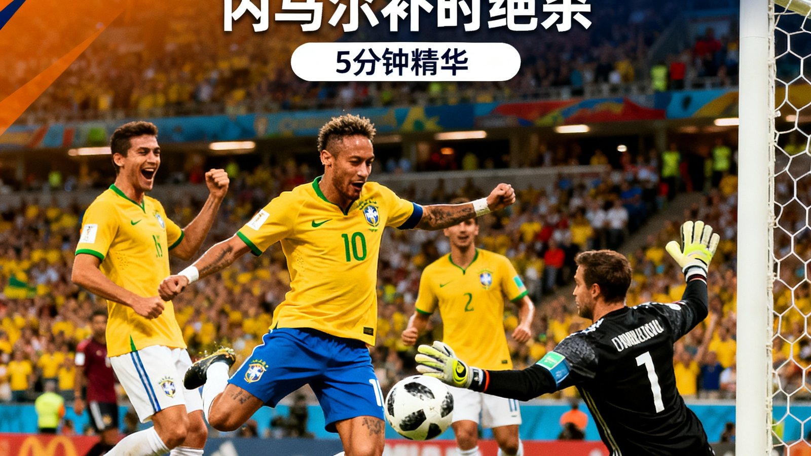 全场集锦：巴西3-2德国，内马尔补时绝杀，5分钟精华